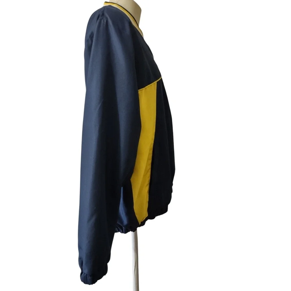 58 Sports Michigan Wolverines Windbreaker XL Mens Go Blue Pullover Navy Yellow M
